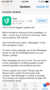 vine güncelleme